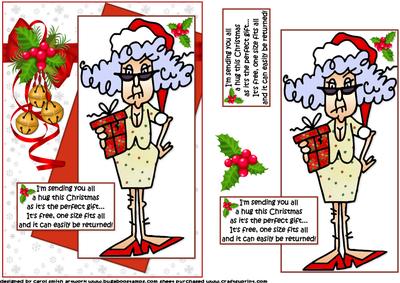 Stella is Sending Hugs for Christmas Quick Card