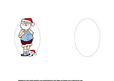 Santa Loves Football Man City Blue Insert