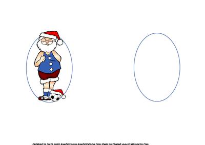 Santa Loves Football Leicester City Blue Insert