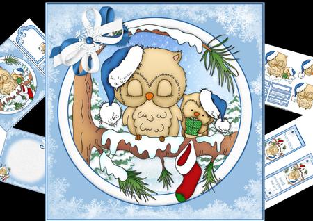 8x8 Owl Christmas Wishes Mini Kit