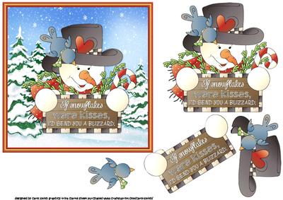 Snowman Christmas Kisses