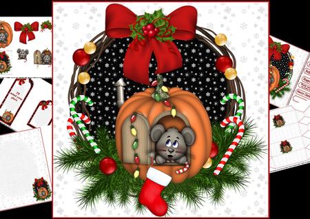 8x8 Mouse in the House Waiting for Santa Mini Kit
