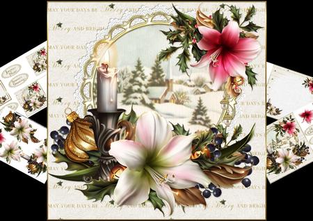 8x8 Festive Amaryllis Candle Cluster Mini Kit