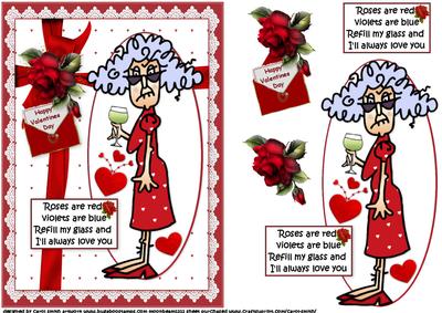 Stella and Her Valentine Glass Quick Card