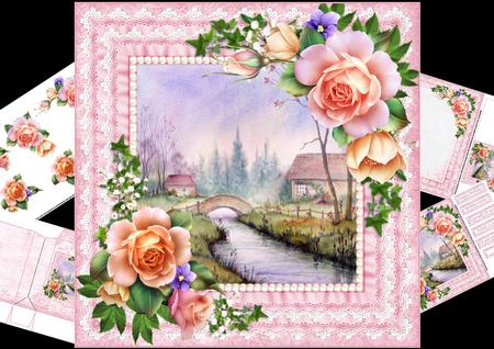 8x8 River Cottage with Roses Mini Kit