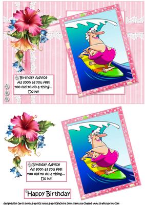 Mildred Has Birthday Advice Quick Card