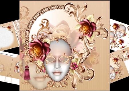 8x8 Masked Mistique with Roses Mini Kit