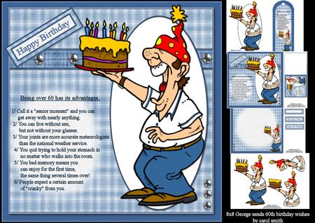 8x8 George Sends 60th Birthday Wishes Mini Kit