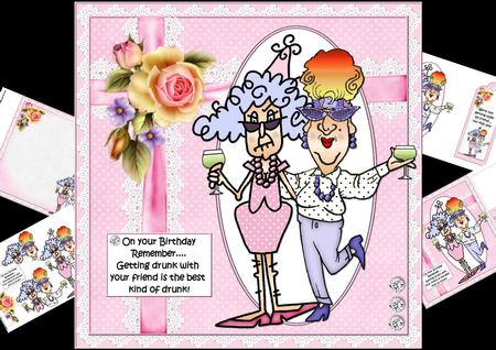 8x8 Stella and Edna Drunk with Friends Mini Kit