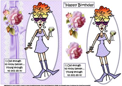 Rita is Old Enough to Know Better Quick Card