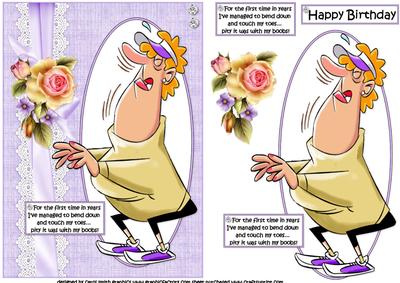 Shirley Can Touch Her Toes Quick Card