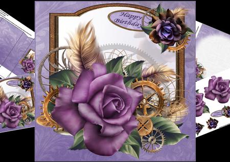 8x8 Steampunk Floral Mini Kit 1