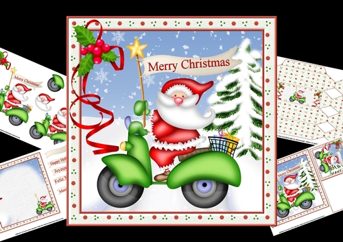 7x7 Santa on his scooter mini kit