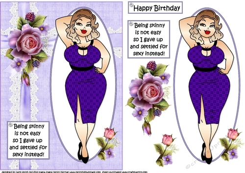 Foxy Mama about being slim quick card