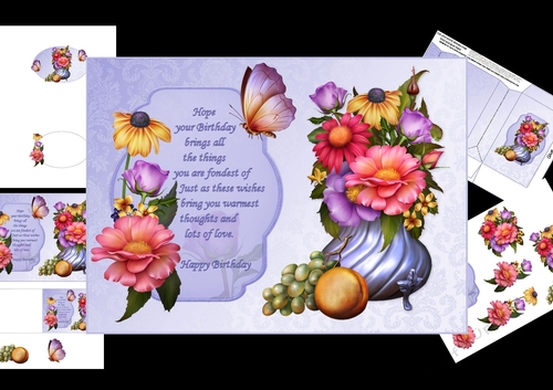 Breath of summer flowers with verse mini kit