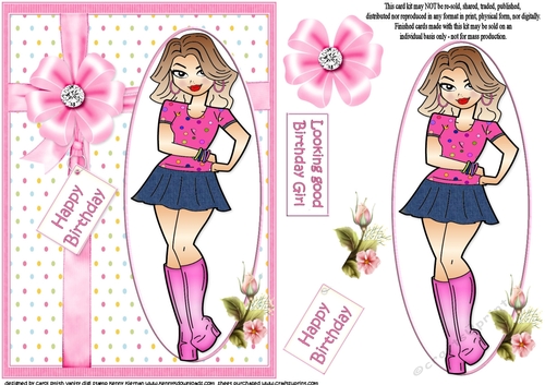 Teen Diva looking good version 1 quick card