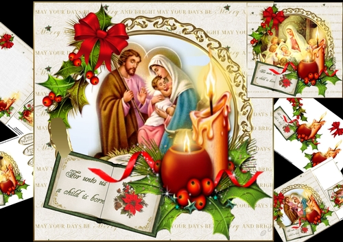 8x8 For unto us a child is born mini kit