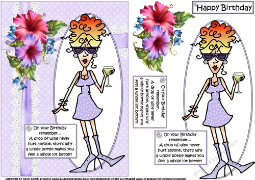 Rita has a drop of wine quick card