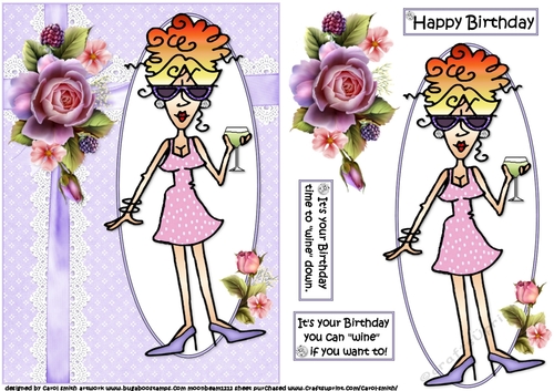 Rita about wine choice of captions quick card
