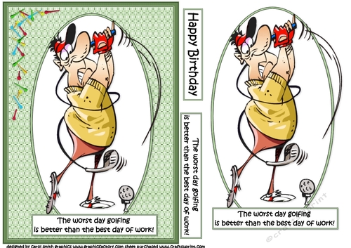 Stan loves golf quick card