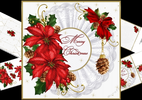 8x8 Christmas poinsettia mini kit 2