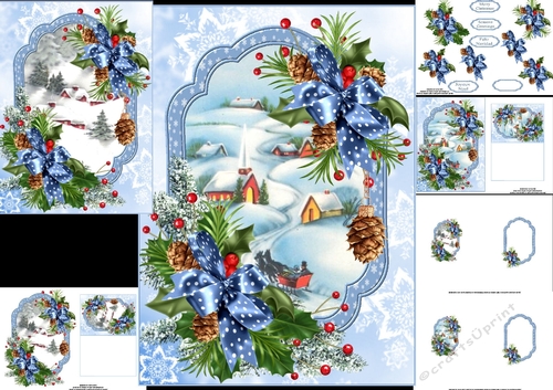 Christmas sleigh ride choice of scenes mini kit