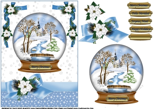 Snow globe Christmas church