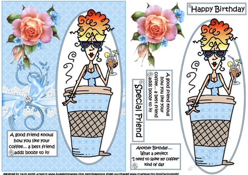 Rita friends and coffee choice of captions quick card