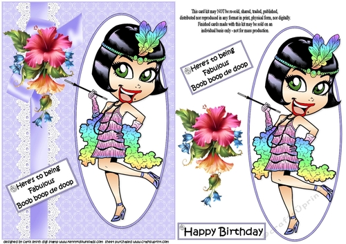Fabulous birthday wishes Boop boop de doop quick card
