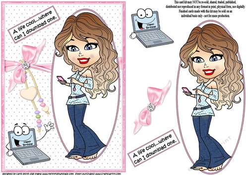 Teen diva a life cool quick card
