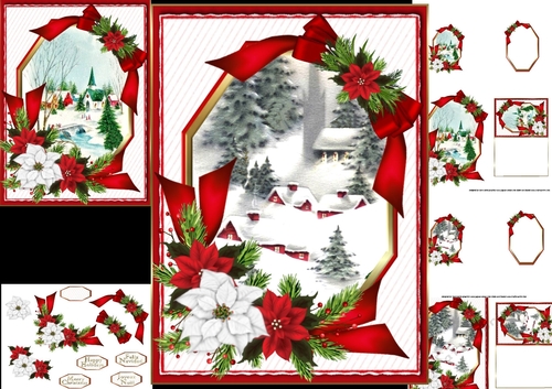 Traditional Christmas choice of scenes mini kit