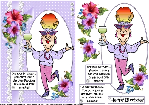Edna looks fabulous quick card