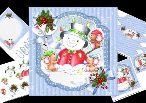 7x7 Snowman Christmas tree mini kit