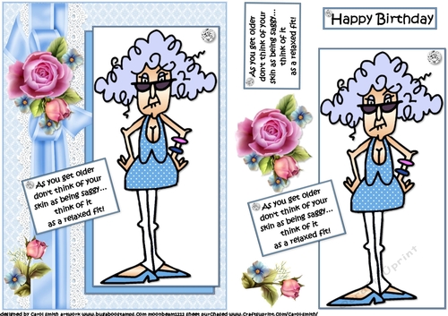 Stella has a relaxed fit quick card