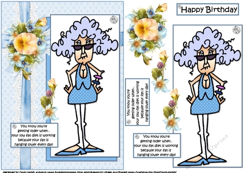 Stella and her low fat diet quick card