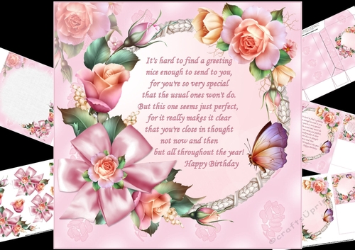 8x8 spring roses with verse mini kit