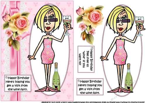 J.J can wine for her birthday choice of captions quick card