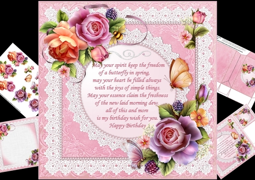 8x8 shimmering roses with verse mini kit