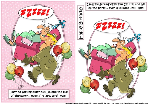 Clara the party girl quick card
