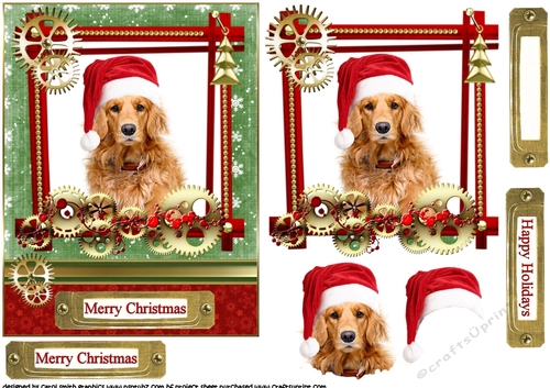 Red setter steampunk Christmas