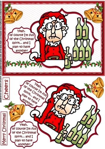 Gus is full of Christmas spirit quick card