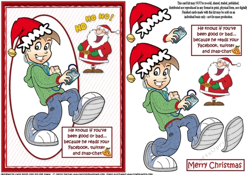 Teen boy and Santa 