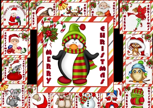 Christmas bumper kit 16 topper sheets + 3 inserts and gift cracker