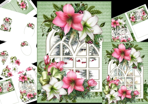 Christmas throught the window choice of scenes mini kit