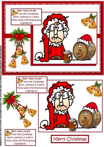 Gus has help with his Christmas spirit quick card