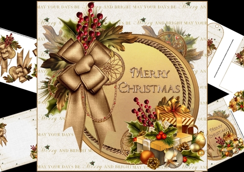 8x8 festive wreath steampunk style mini kit