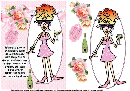 Rita and her anti wrinkle cream quick card