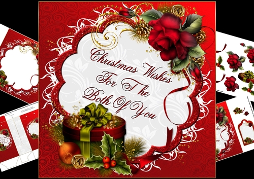 8x8 Christmas wishes to the both of you mini kit