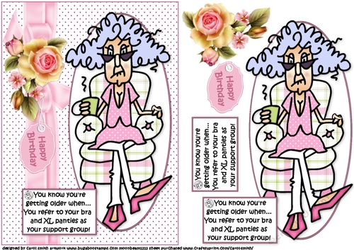 Stella and her support group quick card