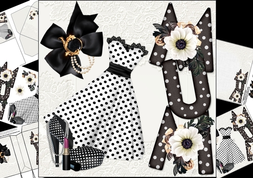 8x8 mono chrome MUM birthday/mothers day mini kit
